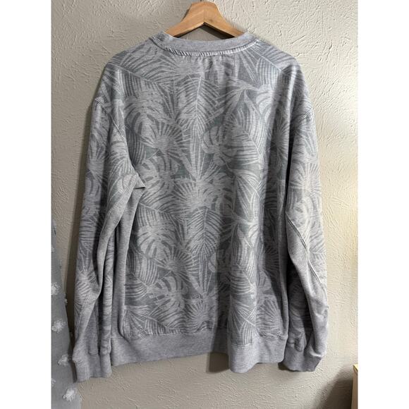 Chubbies Unbeleafable Gray Neutral Tropical Leaves Sweatshirt Size XL - Picture 3 of 6